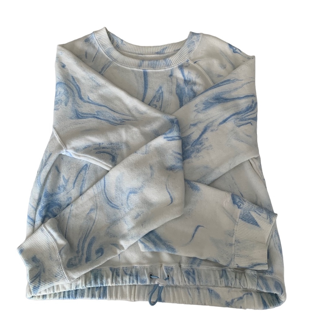 Hollister tie dye cropped crewneck sweater, adjustable at waist